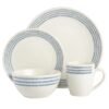 16-Piece Dinnerware Set Plates Sets for Home Dinner Set Dishes and Plate Set White Stoneware3925