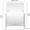 Hollywood Vanity Mirror with 9 Dimmable Bulbs Lights, Three Color Lighting Modes, and 5X Magnification, Smart Touch Control, 360°Rotation (White,Gift Box)