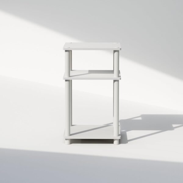 End Table, 1-Pack, 13.4 x 11.5 in, White/White