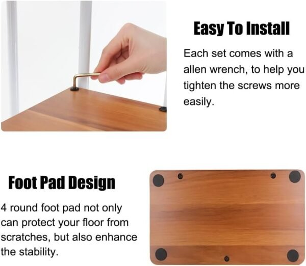 Plant Stand, Multiple Flower Pot Holder Shelf, Wood and Metal Tall Plant Display Rack Storage Organizer for Indoor, Outdoor, Garden, Patio, Balcony(8 Tier 9 Potted)