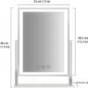 Lighted Makeup Mirror, Hollywood Vanity Mirror with Lights, Three Color Lighting Modes, and 5X Magnification Mirror, Smart Touch Control, 360°Rotation (15.2in. White)
