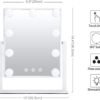 Vanity Mirror with Lights,Lighted Vanity Mirror with 9 Dimmable Bulbs for Dressing Room & Bedroom,3 Color Lighting,Modes Detachable 10x Magnification 360°Ratation(White)