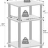 End Table, 1-Pack, 13.4 x 11.5 in, White/White