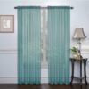 2 Pack: Basic Rod Pocket Sheer Voile Window Curtain Panels - Assorted Colors (White, 84 in. Long)