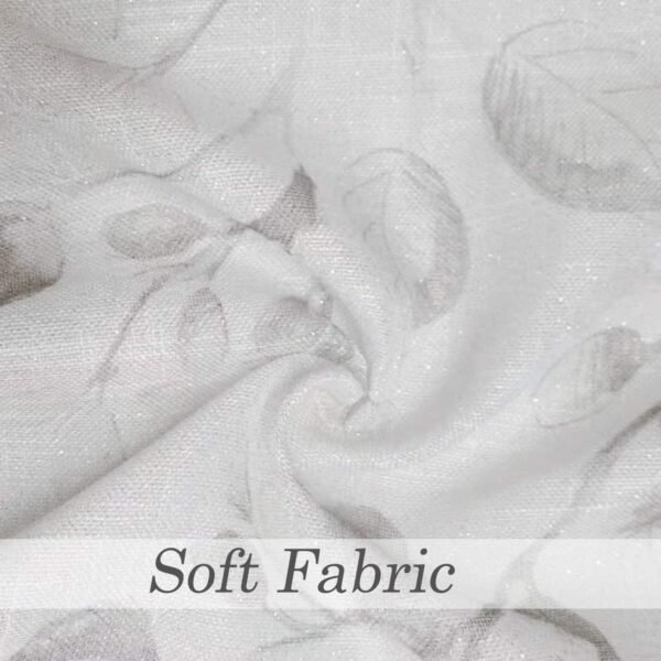 Gray Tan Leaf Floral Print Metallic Sheer Curtain Panels for Autumn Fall Rustic Living Room Bedroom Sparkling Decorative Grommet Top Window Treatment Farmhouse Drape, 40"x84"x2