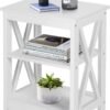 Modern Nightstands Side End Table Night Stand with Storage Shelf for Bedroom,Living Room, Set of 1, White(one)