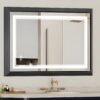 Hollywood Bathroom Mirror 12"*16", Framed Lighted Bathroom Vanity Mirror, Wall Mounted, Dimmable LED Mirror for Bathroom,Gold