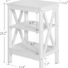 Modern Nightstands Side End Table Night Stand with Storage Shelf for Bedroom,Living Room, Set of 1, White(one)
