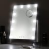 Lighted Makeup Mirror, Hollywood Vanity Mirror with Lights, Three Color Lighting Modes, and 5X Magnification Mirror, Smart Touch Control, 360°Rotation (15.2in. White)