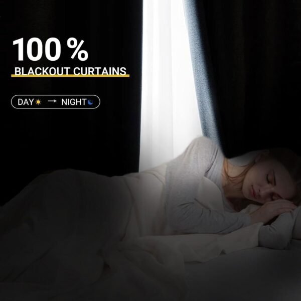 100% Blackout Shield Linen Blackout Curtains 84 Inches Long 2 Panels Set, Blackout Curtains for Bedroom, Thermal Insulated Rod Pocket Window Curtains & Drapes Living Room, 50W X 84L, Beige