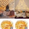 2 Pack USB Fairy Lights Plug in [Each 66 ft 200 LED] Twinkle String Lights with Remote and Timer 8 Modes Copper Wire Mini Starry Lights for DIY Christmas Wedding Party Bedroom Decorations, Warm White