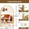 710A-KS8cEL._AC_SL1500.jpg 24"x36" Gold Arched Bathroom Mirror - Wall Mirror for Bathroom, Metal Frame Vanity Mirror, Dresser Mirror, Arch Decorative Mirrors for Living Room, Bedroom, Entryway, Mantle