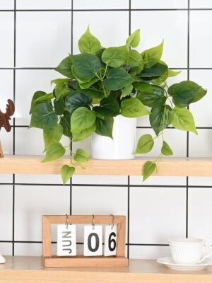 Faux Plants Indoor with Plastic Pots, Realistic Small Fake Plants, Fake Plants with Pothos, Fake Potted Plants, Artificial Plant for Home Shelf Bathroom Kitchen Office Indoor Outdoor Decor