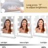 Vanity Mirror with Lights, Makeup Mirror with Lights,3 Color Lighting Modes Detachable 10X Magnification Mirror Touch Control,360°Rotation, White.