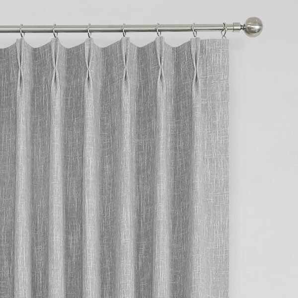 Natural Full Blackout Curtains Linen Blended Darkening Window Curtains 84 inch for Living Room Bedroom Thermal Insulated Pinch Pleat Drapes with Hooks 2 Panel 40"Wx84"L