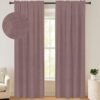 100% Blackout Shield Linen Blackout Curtains 84 Inches Long 2 Panels Set, Blackout Curtains for Bedroom, Thermal Insulated Rod Pocket Window Curtains & Drapes Living Room, 50W X 84L, Beige