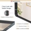 71I1xeljsAL._AC_SL1500.jpg Black Metal Framed Bathroom Mirrors for Wall, 20 x 30 Inch Rounded Rectangle Bathroom Vanity Mirror, Matte Black Farmhouse Mirror with Seamless Frame, HD Tempered Glass(Horizontal/Vertical)