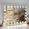 71IqRg86dXL._AC_SL1500.jpg Vanity Mirror Makeup Mirror with Lights,10X Lens,22.8"x 18.1" Hollywood Lighted Vanity Mirror with 15 Dimmable LED Bulbs,3 Color Modes,Touch Control for Bedroom,Tabletop or Wall-Mounted
