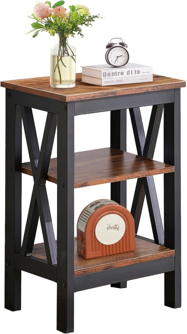 Modern Nightstands Side End Table Night Stand with Storage Shelf for Bedroom,Living Room, Set of 1, White(one)