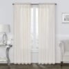 2 Pack: Basic Rod Pocket Sheer Voile Window Curtain Panels - Assorted Colors (White, 84 in. Long)