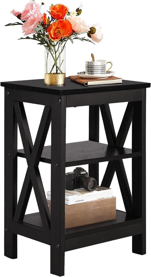 Modern Nightstands Side End Table Night Stand with Storage Shelf for Bedroom,Living Room, Set of 1, White(one)