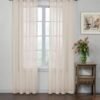 Odor Neutralizing Sheer Voile Grommet Window Curtain for Bedroom or Living Room (1 Panel), 59 in x 120 in, Ivory