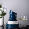 Ceramic Dinnerware Sets for 4,12 -Piece Double Color Stoneware Plates and Bowls Set,Chip and Crack Resistant | Dishwasher & Microwave Safe Dishes Set,Service for 4 -White &Blue