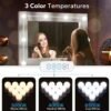 LED Vanity Lights for Mirror, Vanity Lights Stick on with 10 Dimmable Bulbs, 3000K 4000K 6500K & 10 Level Brightness Adjustable, USB Cable, Hollywood Mirror Lights for Makeup Dressing Room Bathroom