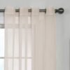 Odor Neutralizing Sheer Voile Grommet Window Curtain for Bedroom or Living Room (1 Panel), 59 in x 120 in, Ivory