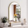 71SQjIEIqCL._AC_SL1500.jpg 24"x36" Gold Arched Bathroom Mirror - Wall Mirror for Bathroom, Metal Frame Vanity Mirror, Dresser Mirror, Arch Decorative Mirrors for Living Room, Bedroom, Entryway, Mantle