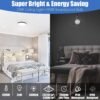 24W Led Ceiling Light, 12 Inch Flush Mount Ceiling Light, 6500K Super Bright Light Fixture with 3000 Lumens for Bedroom, Living Room, Hallway, Dining Room, Study Room(White)
