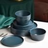 12Pcs Melamine Dinnerware Set, White Dinnerware Set Indoor and Outdoor Use Plates and Bowls Sets For 4 Dishes Camping Dishwasher Safe BPA Free(Sage White)