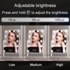 Vanity Mirror with Lights 14" x 19", Lighted Makeup Mirror 12 Dimmable Bulb, Smart Touch Hollywood Vanity Mirror, 3 Color Temperature, White