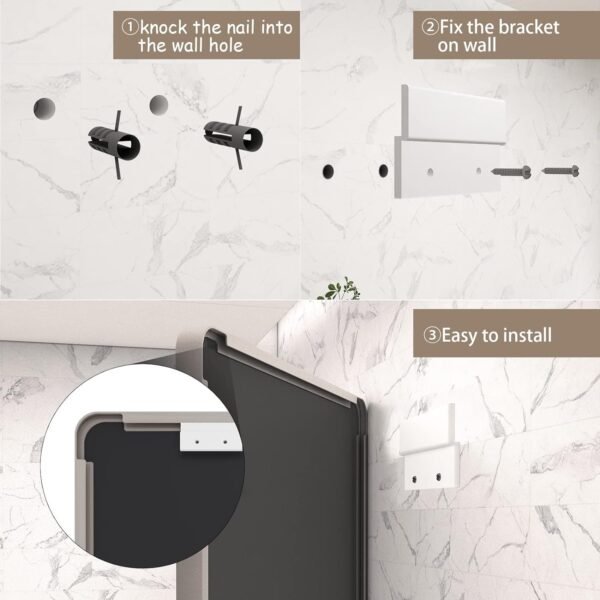 20x30 Silver Bathroom Mirror, Silver Wall Mirror for Vanity, Brushed Metal Framed Rectangle Mirror, Anti-Rust, Brushed Nickel,Shatterproof, Round Corners(Horizontally/Vertically)