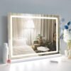71czVOnU3uL._AC_SL1500.jpg Vanity Mirror Makeup Mirror with Lights,10X Lens,22.8"x 18.1" Hollywood Lighted Vanity Mirror with 15 Dimmable LED Bulbs,3 Color Modes,Touch Control for Bedroom,Tabletop or Wall-Mounted