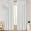 100% Blackout Shield Linen Blackout Curtains 84 Inches Long 2 Panels Set, Blackout Curtains for Bedroom, Thermal Insulated Rod Pocket Window Curtains & Drapes Living Room, 50W X 84L, Beige