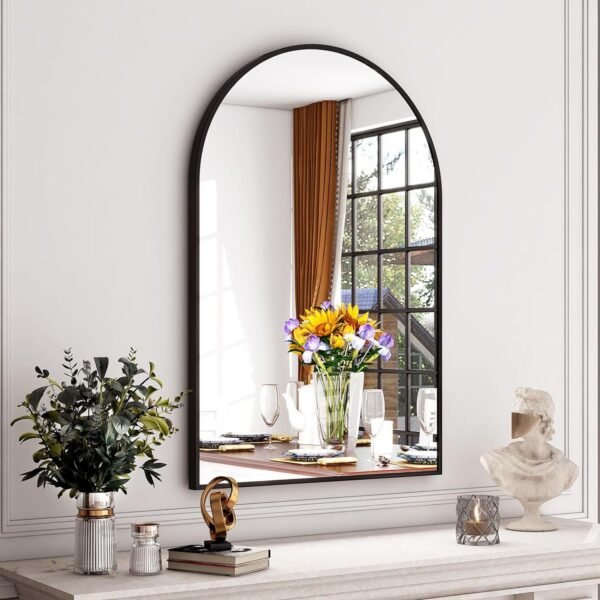 71idj5JCelL._AC_SL1500.jpg 24"x36" Gold Arched Bathroom Mirror - Wall Mirror for Bathroom, Metal Frame Vanity Mirror, Dresser Mirror, Arch Decorative Mirrors for Living Room, Bedroom, Entryway, Mantle