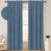 100% Blackout Shield Linen Blackout Curtains 84 Inches Long 2 Panels Set, Blackout Curtains for Bedroom, Thermal Insulated Rod Pocket Window Curtains & Drapes Living Room, 50W X 84L, Beige