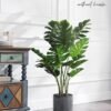 Artificial Monstera Plant 4FT Tall Fake Swiss Cheese Potted Faux Tropical Floor Plants Indoor Decorative House Palm Trees for Home Office Living Room Decor