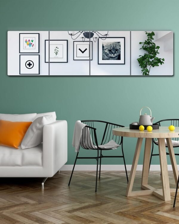 Wall Mirrors for Bedroom Door,Unbreakable Full Length Wall Mirror Tiles,shatterproof Mirror for Kids 4 Pack 10" x10,Workout for Home Gym Body,Closet Mirror Wall,Home Gym Mirror