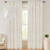 100% Blackout Shield Linen Blackout Curtains 84 Inches Long 2 Panels Set, Blackout Curtains for Bedroom, Thermal Insulated Rod Pocket Window Curtains & Drapes Living Room, 50W X 84L, Beige