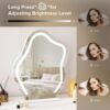 Vanity Mirror with Lights 17.7" X 21.6" Irregular Cute Cloud Lighted Makeup Mirror with Dimmable 3 Light Modes Esthetics Hollywood Mirror for Tabletop Wall-Mounted Bedroom Beauty Salon