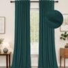 100% Blackout Curtains for Bedroom, Thermal Insulated Linen Blackout Curtains 96 Inch Length 2 Panels Set, Back Tab/Rod Pocket Room Darkening Curtains for Bedroom, Nursery -Oatmeal,W50 X L96