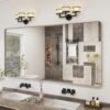 20x30 Silver Bathroom Mirror, Silver Wall Mirror for Vanity, Brushed Metal Framed Rectangle Mirror, Anti-Rust, Brushed Nickel,Shatterproof, Round Corners(Horizontally/Vertically)