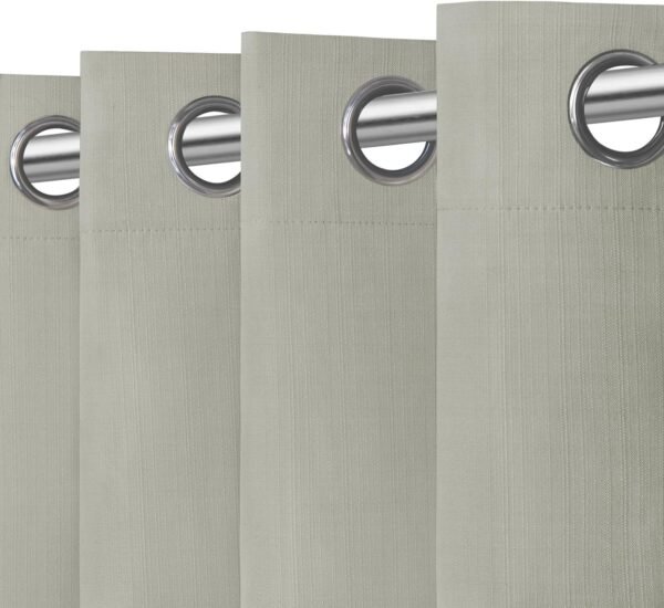 Linen Textured 100% Blackout Curtain 100x96 Inch Extra Wide Patio Sliding Door Curtain Solid Thermal Insulated Room Curtain for Bedroom, Living Room (1 Panel, White)