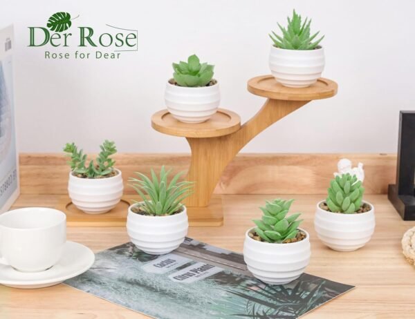 6 Packs Fake Plants Small Realistic Succulents Plants Artificial for Home Room Decor Indoor