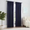 Modern Room Darkening Rod Pocket Window Curtain for Bedroom (1 Panel), 54 in x 54 in, Grey