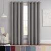 Modern Room Darkening Rod Pocket Window Curtain for Bedroom (1 Panel), 54 in x 54 in, Grey