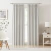 Linen Blended Pinch Pleated Drapes,Blackout and Thermal Insulated Noise Reducing Pleated Curtains for Bedroom Nursery,Backtab 108 Inches with 9 Hooks,40"x108", 1 Panel,Natural Beige