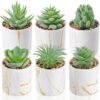 6 Packs Fake Plants Small Realistic Succulents Plants Artificial for Home Room Decor Indoor